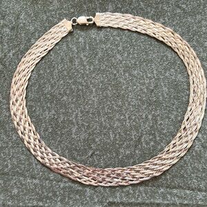 Beautiful Vintage Sterling woven chain